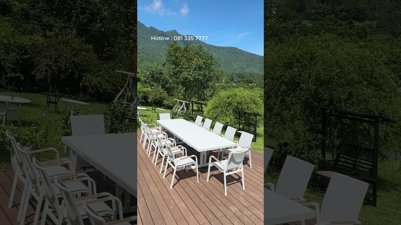 Bộ Bàn Ghế Sân Vườn Kéo Dài Ngoài Trời BKD-01T - Vườn An Nam