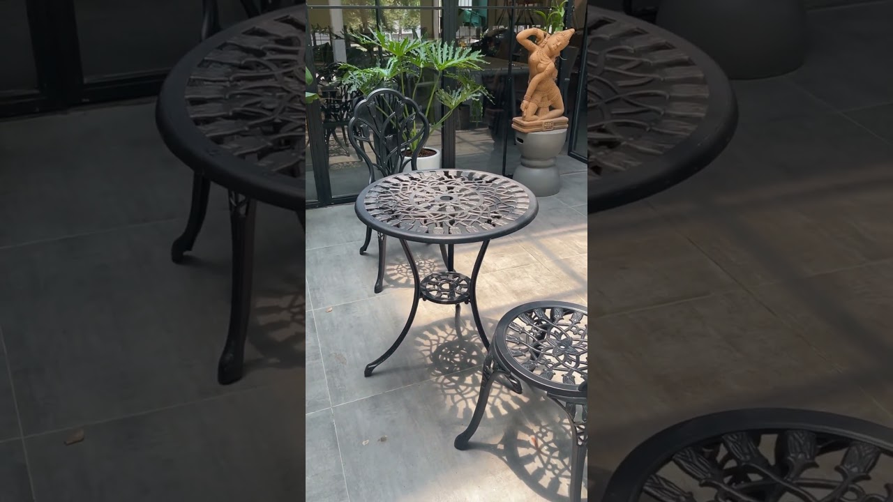 Bộ Bàn Ghế Ban Công Nhôm Đúc BG-12N - Vườn An Nam  #bànghếngoàitrời #bànghếsânvườn  #bànghếbancông