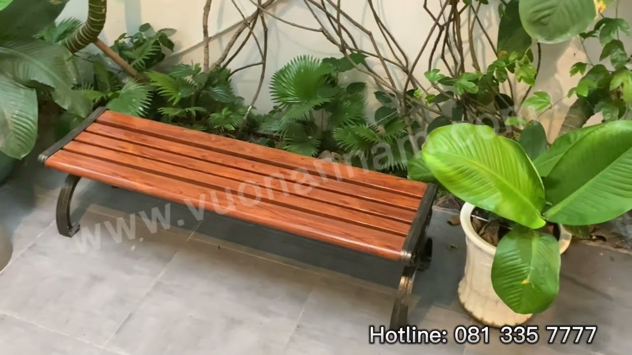 Ghế Công Viên GCV-07 Không Tựa Lưng Giả Gỗ - Vườn An Nam