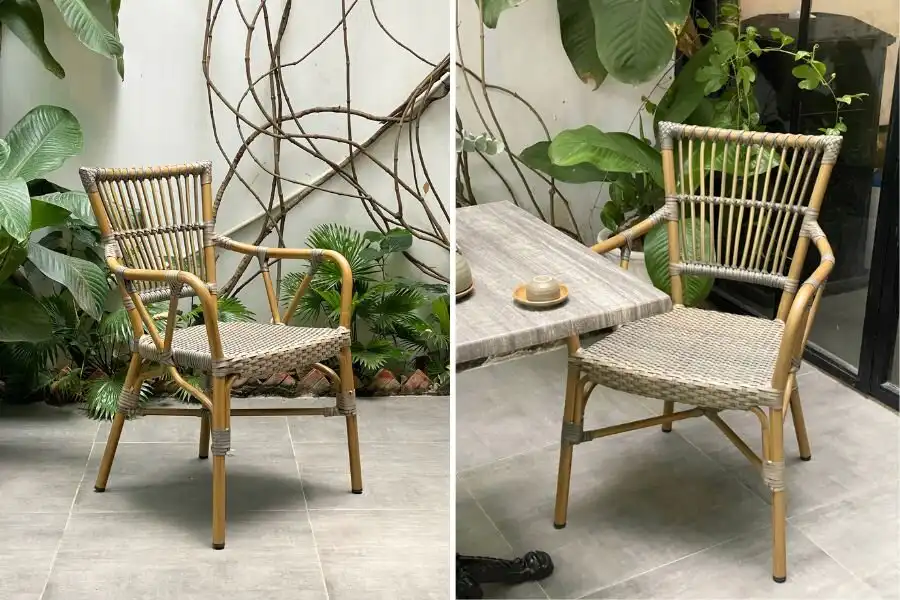 Ghế cà phê ngoài trời Aaron chinh phục trái tim khách hàng bằng vẻ đẹp mộc mạc, đồng quê