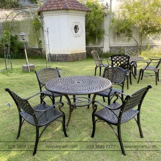 Bộ Bàn Ghế Nhôm Đúc Cổ Điển BG-20