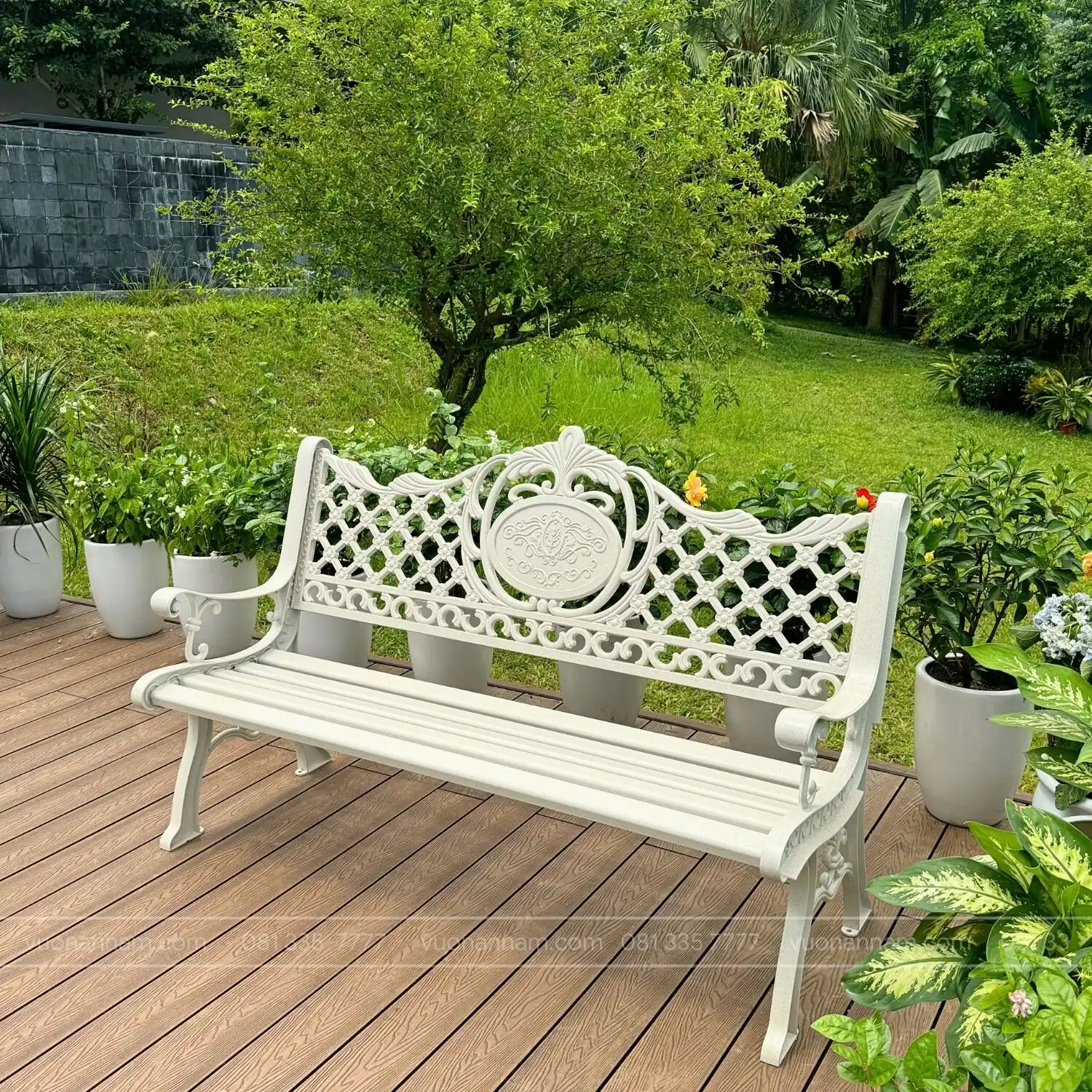 Ghế công viên nhôm đúc GCV-06T