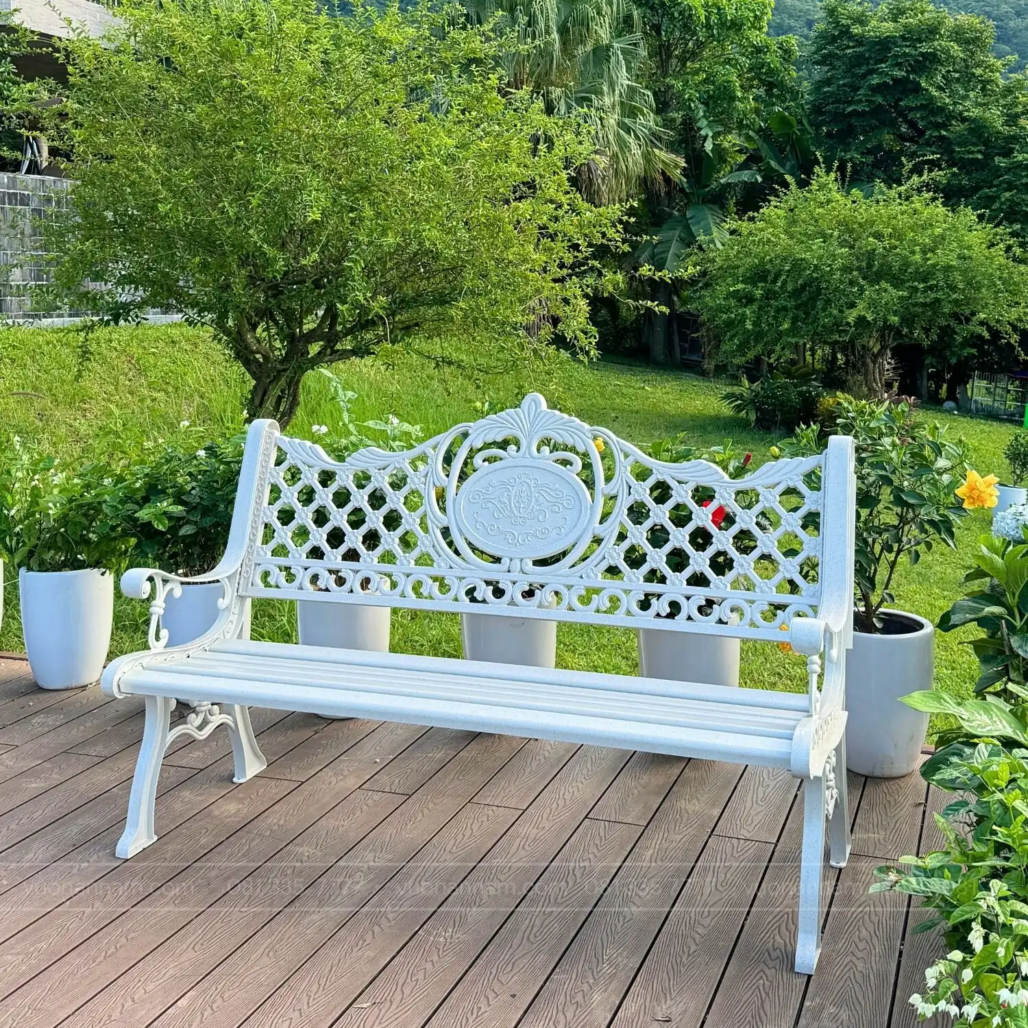 Ghế công viên nhôm đúc GCV-06T