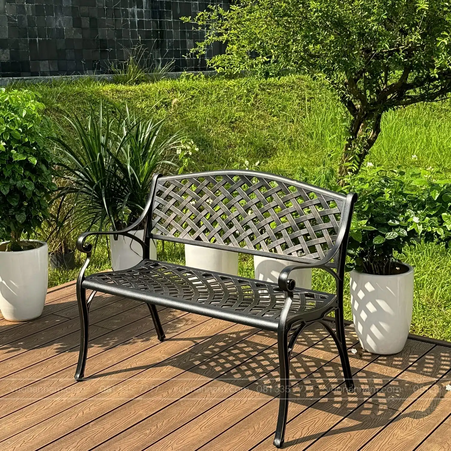 Ghế công viên nhôm đúc GCV-09N (3)