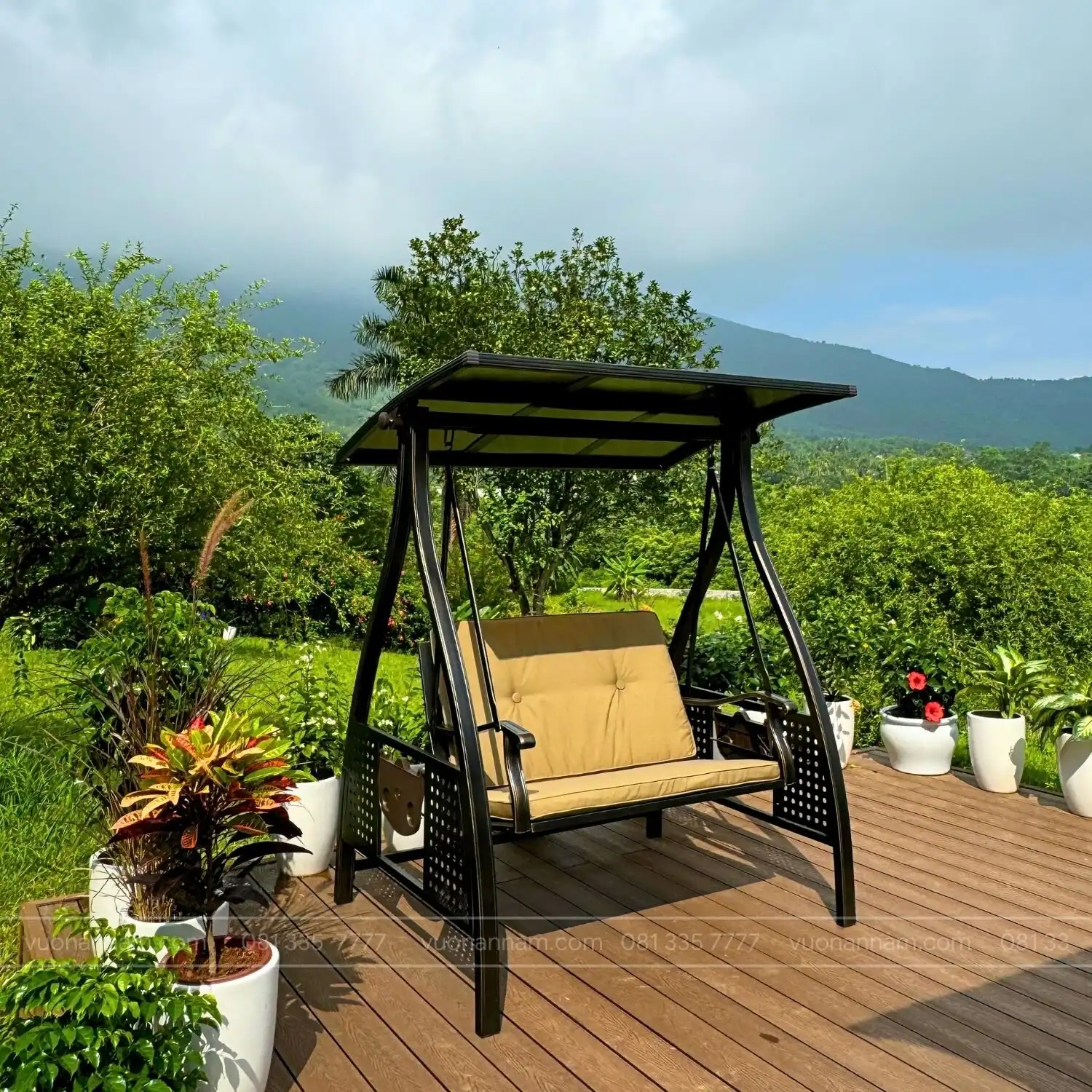 Xích đu nhôm đúc 2 chỗ XD-3A (2)