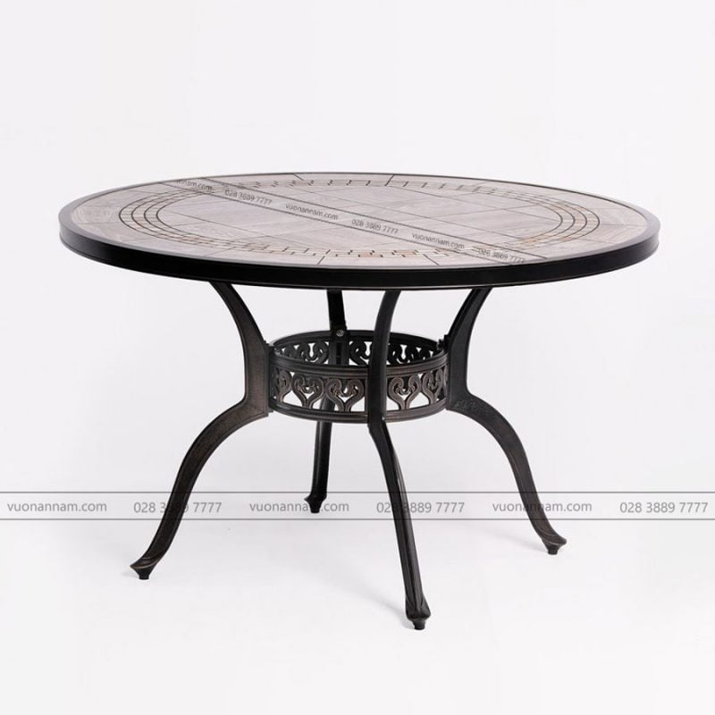 Bộ bàn ghế sân vườn màu nâu 6 ghế BG-06TM - Hình ảnh 3
