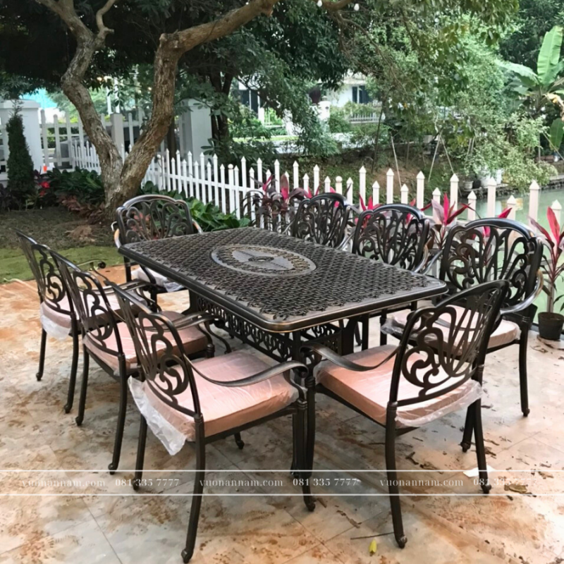 Bộ bàn ghế sân vườn nhôm đúc BG-03CNN