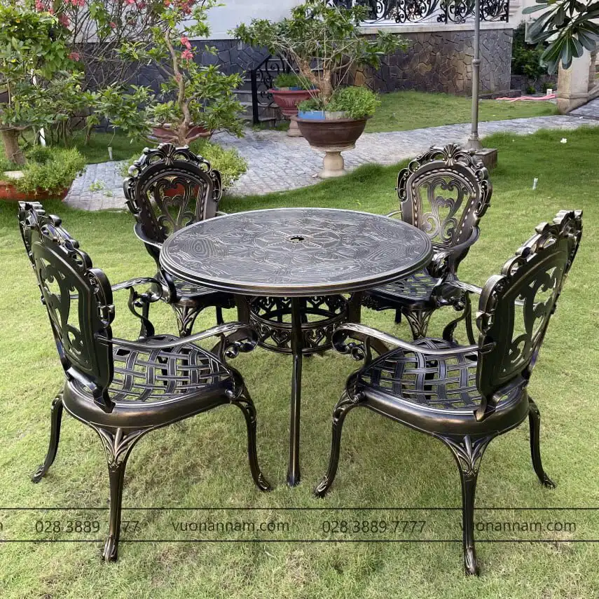 Bo Ban Ghe San Vuon Ngoai Troi Bg E3n