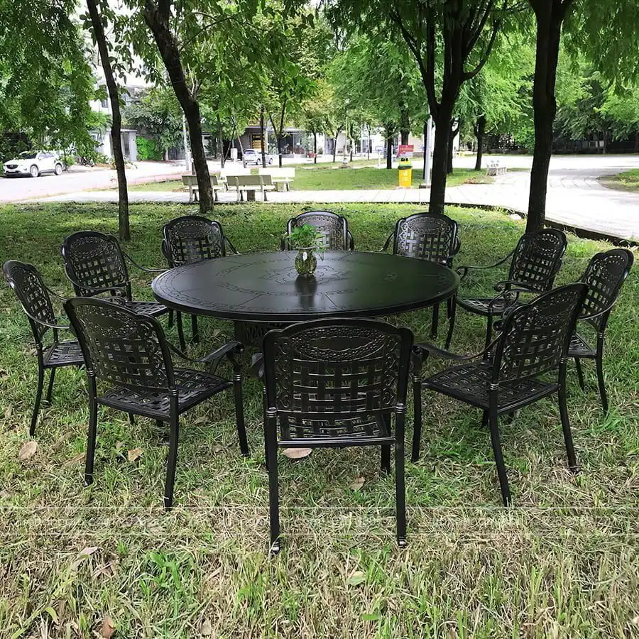 Bo Ban Tiec Tron Nhom Duc Cho San Vuon Bg D1.7m