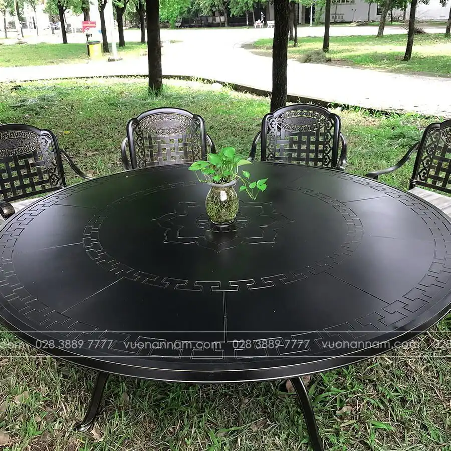 Bo Ban Tiec Tron Nhom Duc Cho San Vuon Bg D1.7m