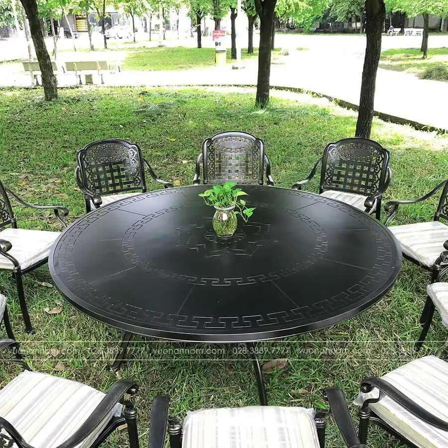 Bo Ban Tiec Tron Nhom Duc Cho San Vuon Bg D1.7m