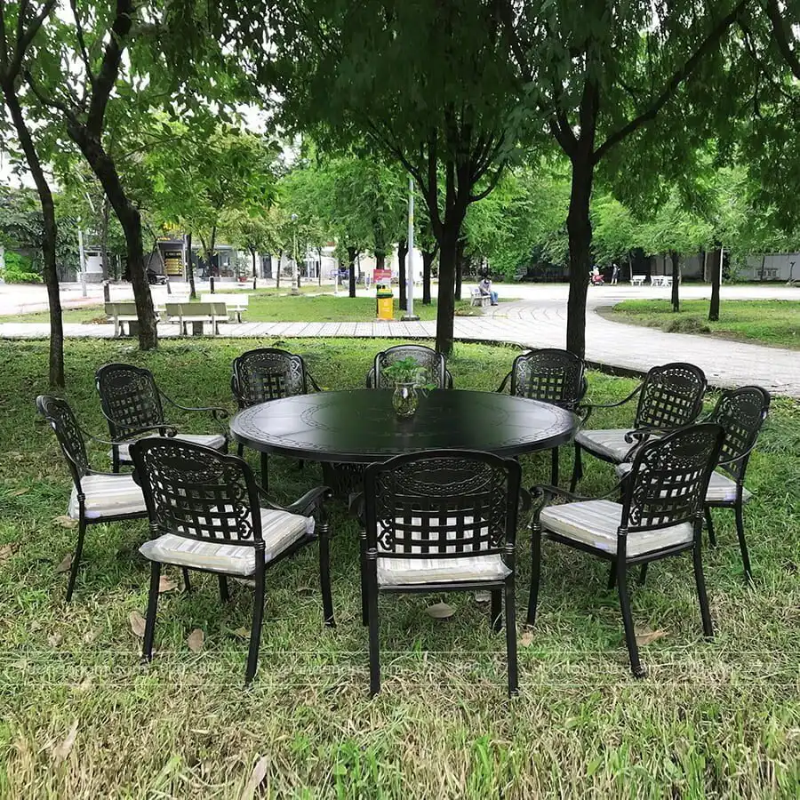 Bo Ban Tiec Tron Nhom Duc Cho San Vuon Bg D1.7m