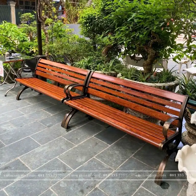 Ghế công viên giả gỗ GCV-02