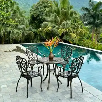 Bộ bàn ghế sân vườn nhôm đúc BG-011