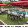 Những tiêu chí chọn mua bàn ghế sân vườn