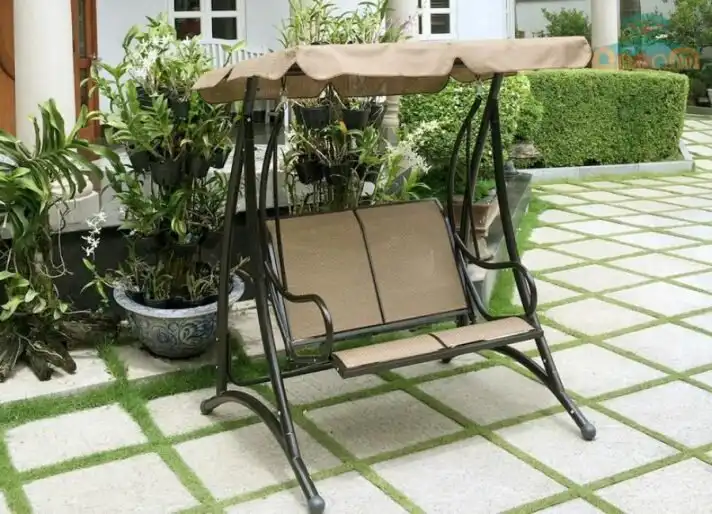 Xích đu khung thép cho không gian ngoại thất