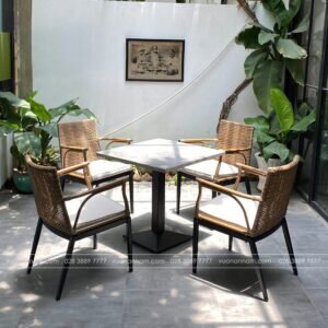 Bộ bàn ghế cafe ngoài trời BGM-01