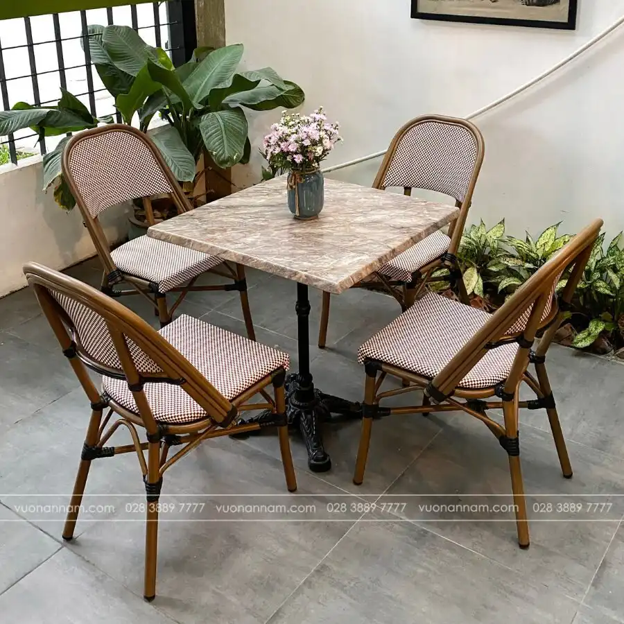Bộ bàn ghế cafe ngoài trời BTL-GC15D