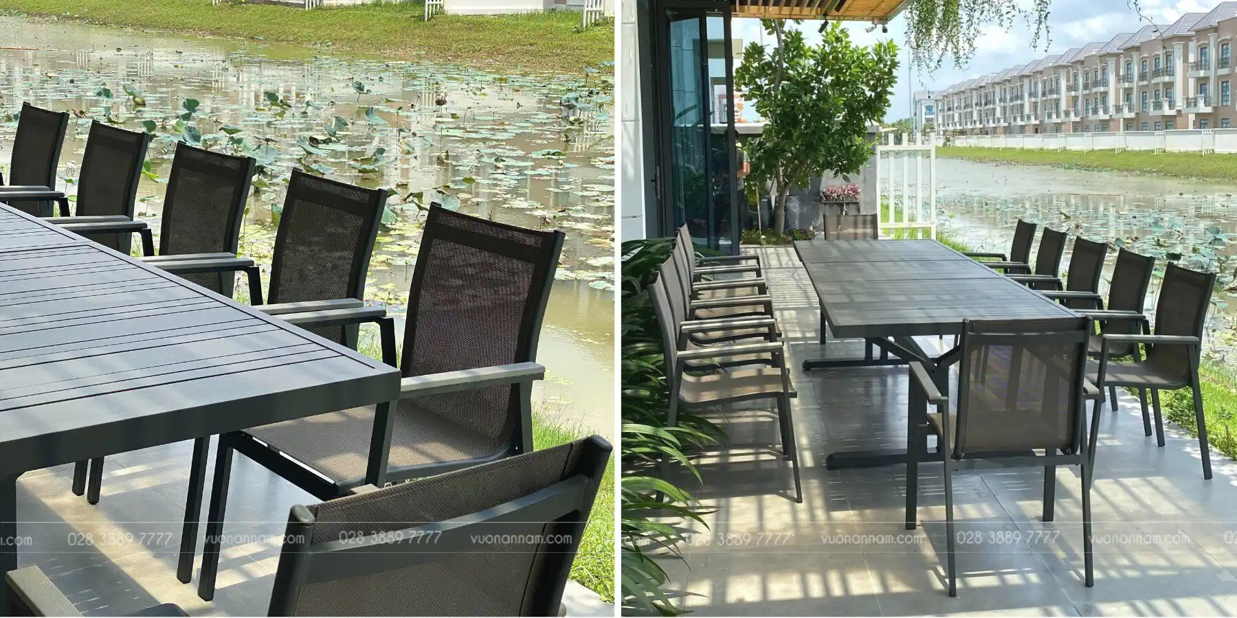 Bộ bàn ghế sân vườn textilene BKD-LL