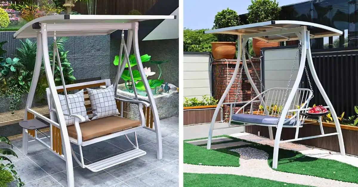 Xích đu nhôm đúc cao cấp cho sân vườn