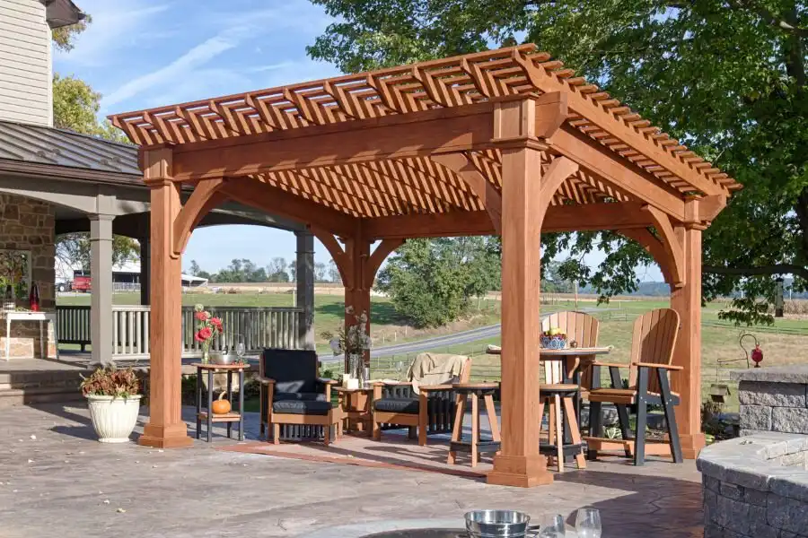 Mẫu Pergola bằng gỗ được nhiều gia chủ lựa chọn cho không gian