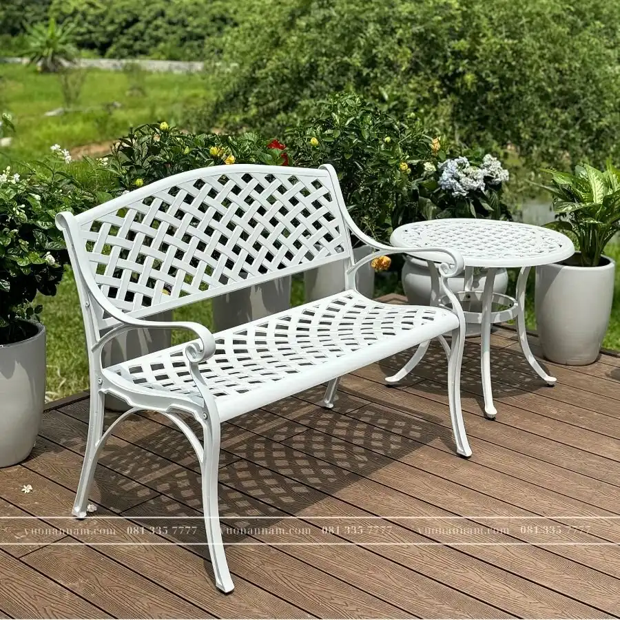 Ghế công viên nhôm đúc GCV-09T