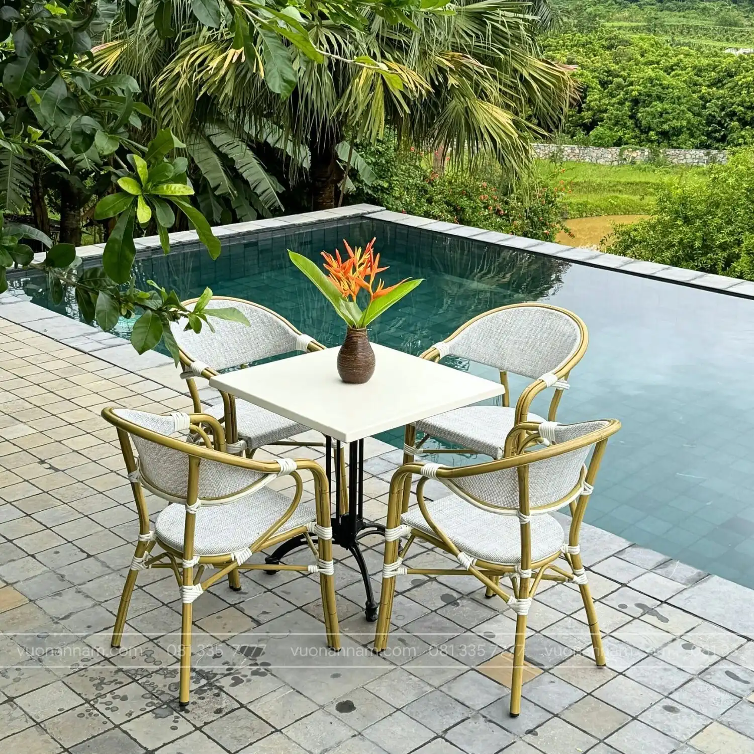 Bộ bàn ghế cafe ngoài trời BTL-GC04