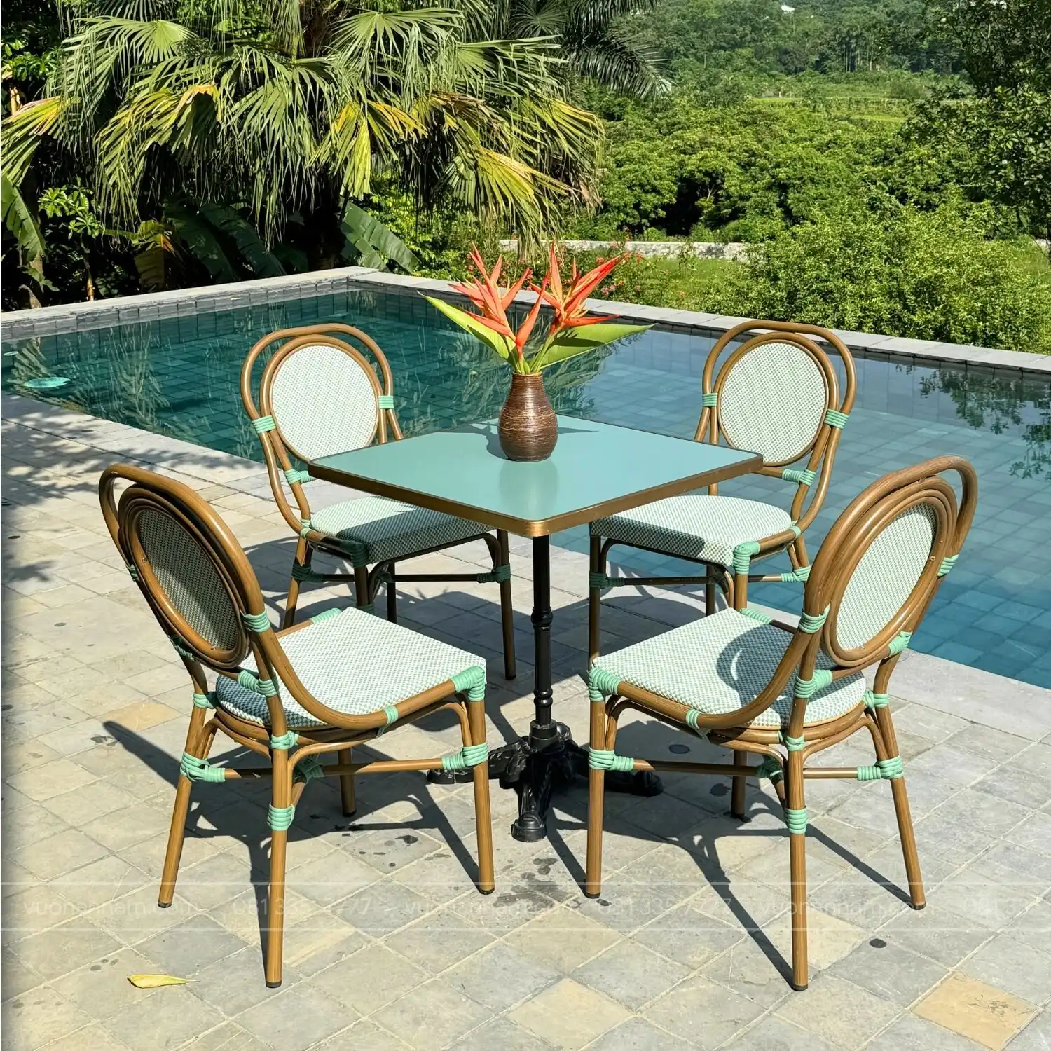 Bộ bàn ghế cafe ngoài trời BTL-KT17X