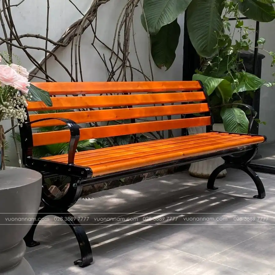 Ghế công viên nan gỗ thông Chile GCV-01 - Ảnh 7