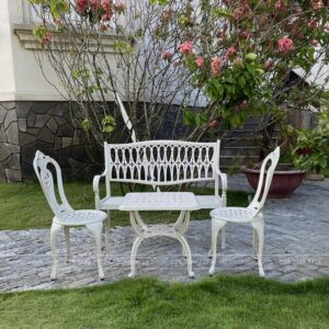 Bộ bàn ghế công viên nhôm đúc CV-05V