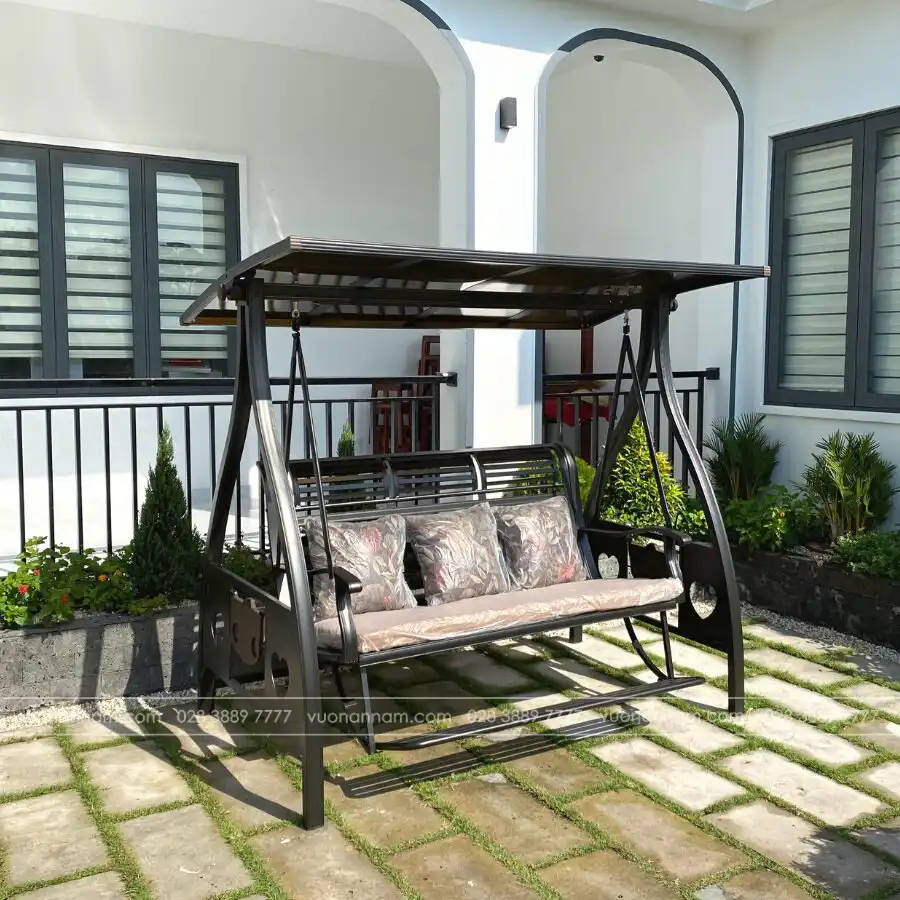 Xích đu nhôm đúc 3 chỗ XD-3CG - Ảnh 2