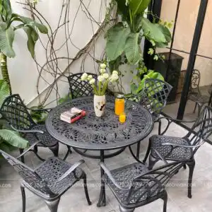 Alternative view of Bộ bàn ghế sân vườn màu nâu 6 ghế BG-1.2TN