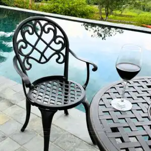 Alternative view of Bộ bàn ghế ban công BG-17N màu nâu bàn D70cm