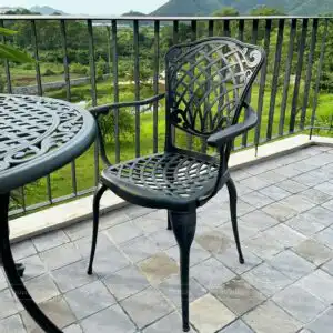 Alternative view of Bộ bàn ghế sân vườn BG26-D90X màu xanh bàn D90cm