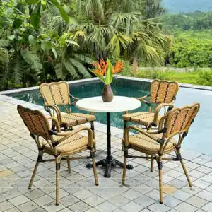 Alternative view of Bộ bàn ghế cafe ngoài trời BGM-03