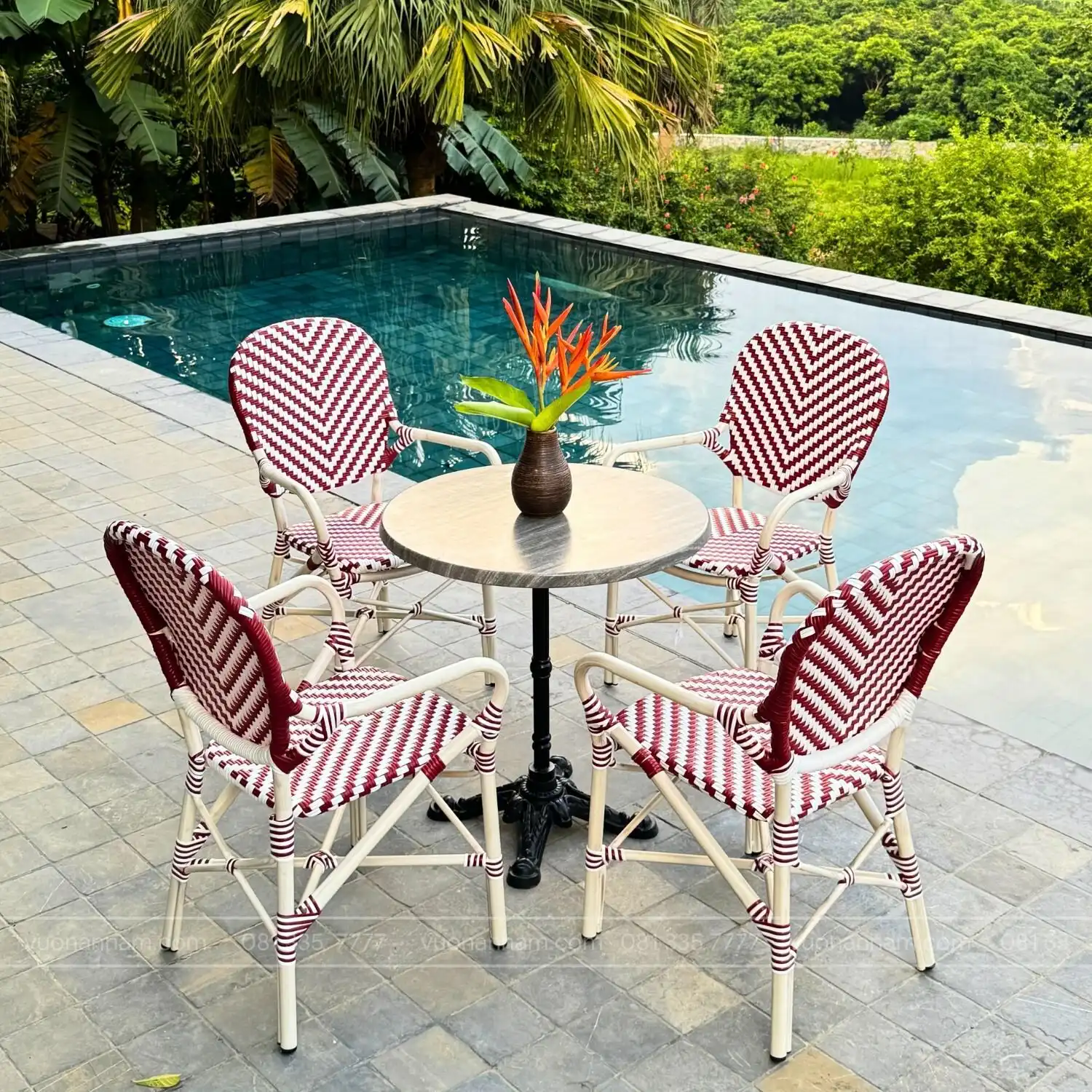Bộ bàn ghế cafe ngoài trời BGM-05 - Ảnh 2