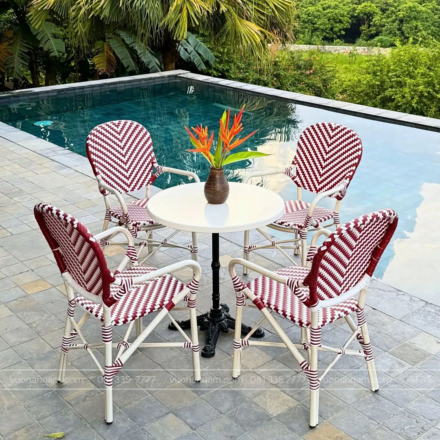 Bộ bàn ghế cafe ngoài trời BGM-05 - Ảnh 3