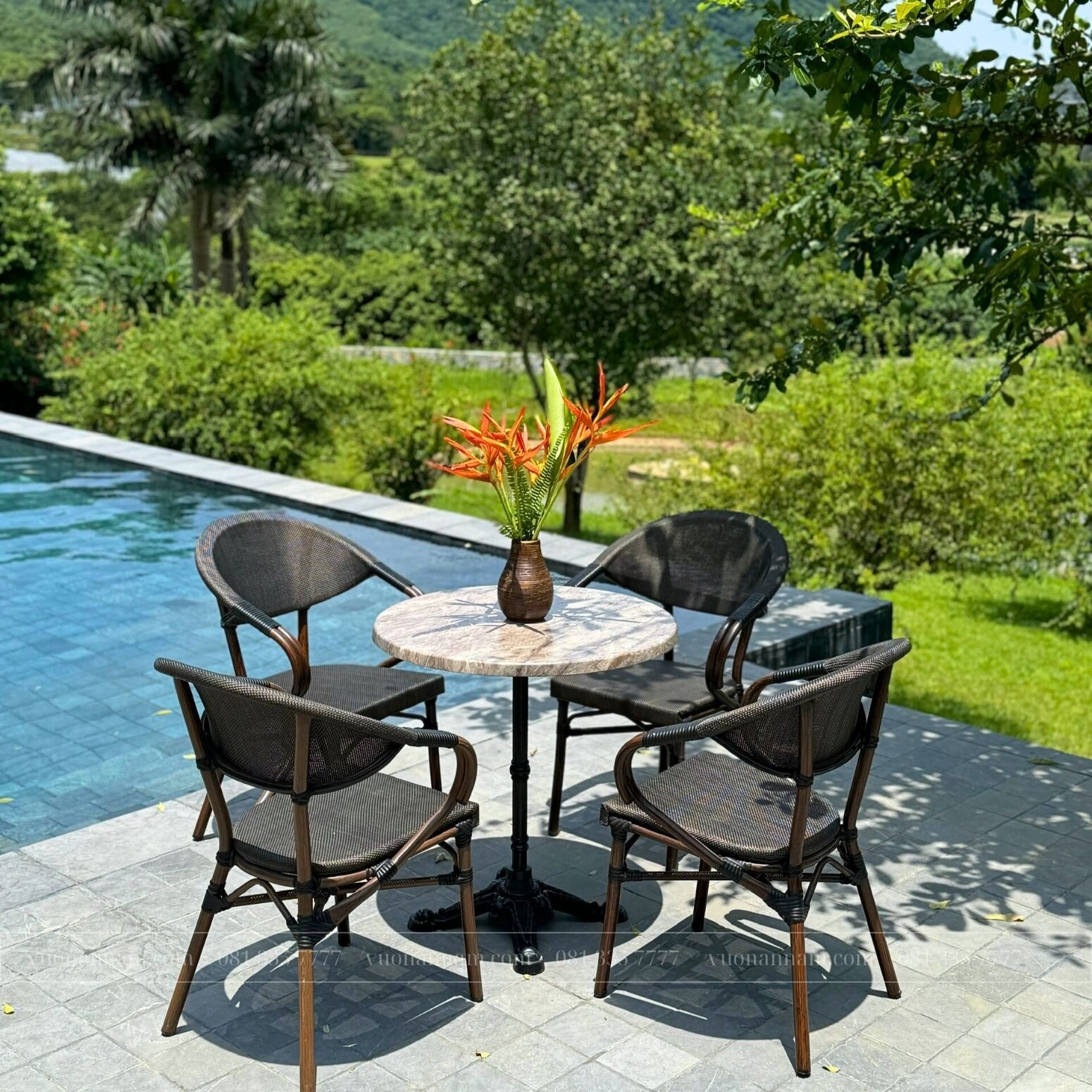 Bàn ghế cafe ngoài trời Starbuck BTL-GC01N - Ảnh 5