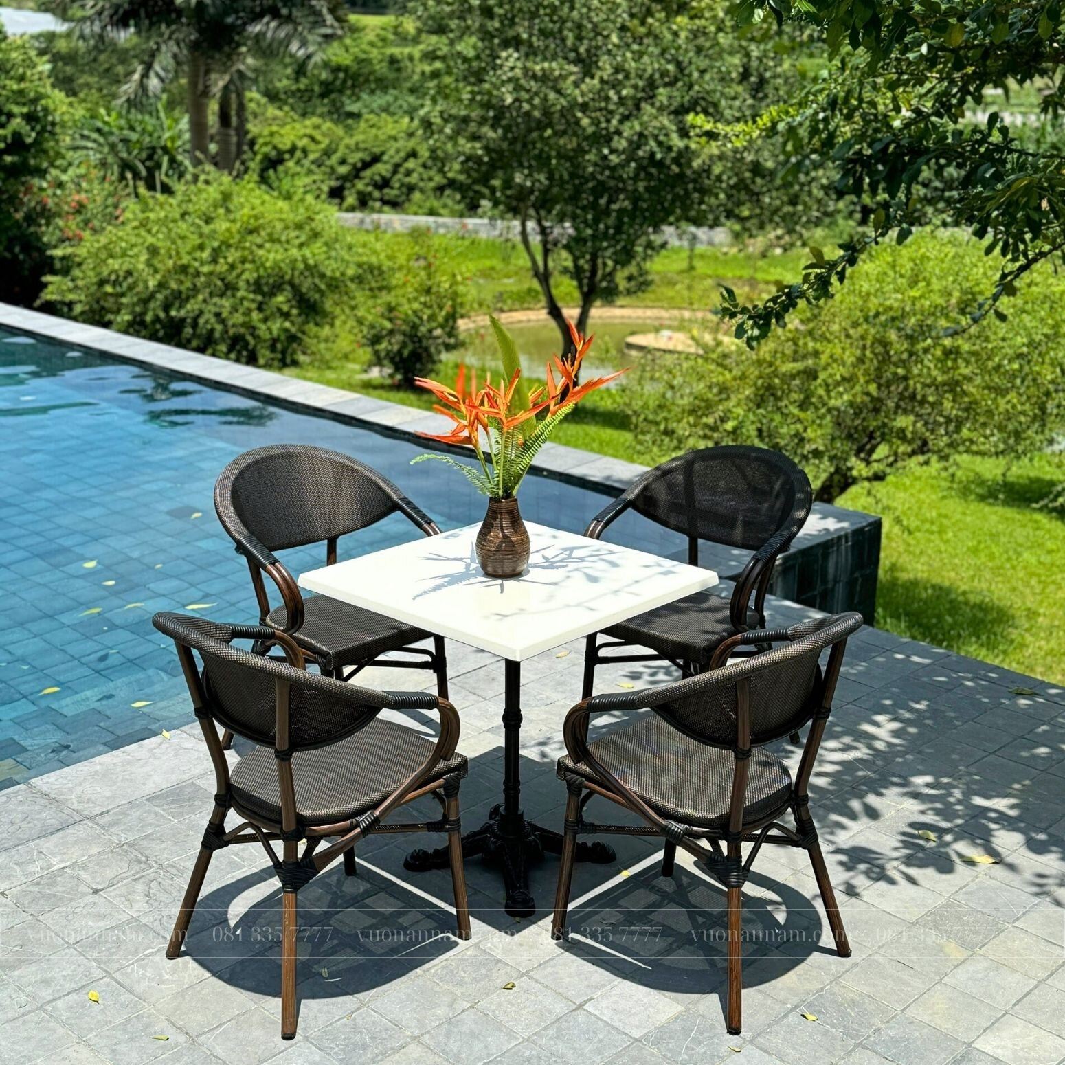 Bàn ghế cafe ngoài trời Starbuck BTL-GC01N - Ảnh 6