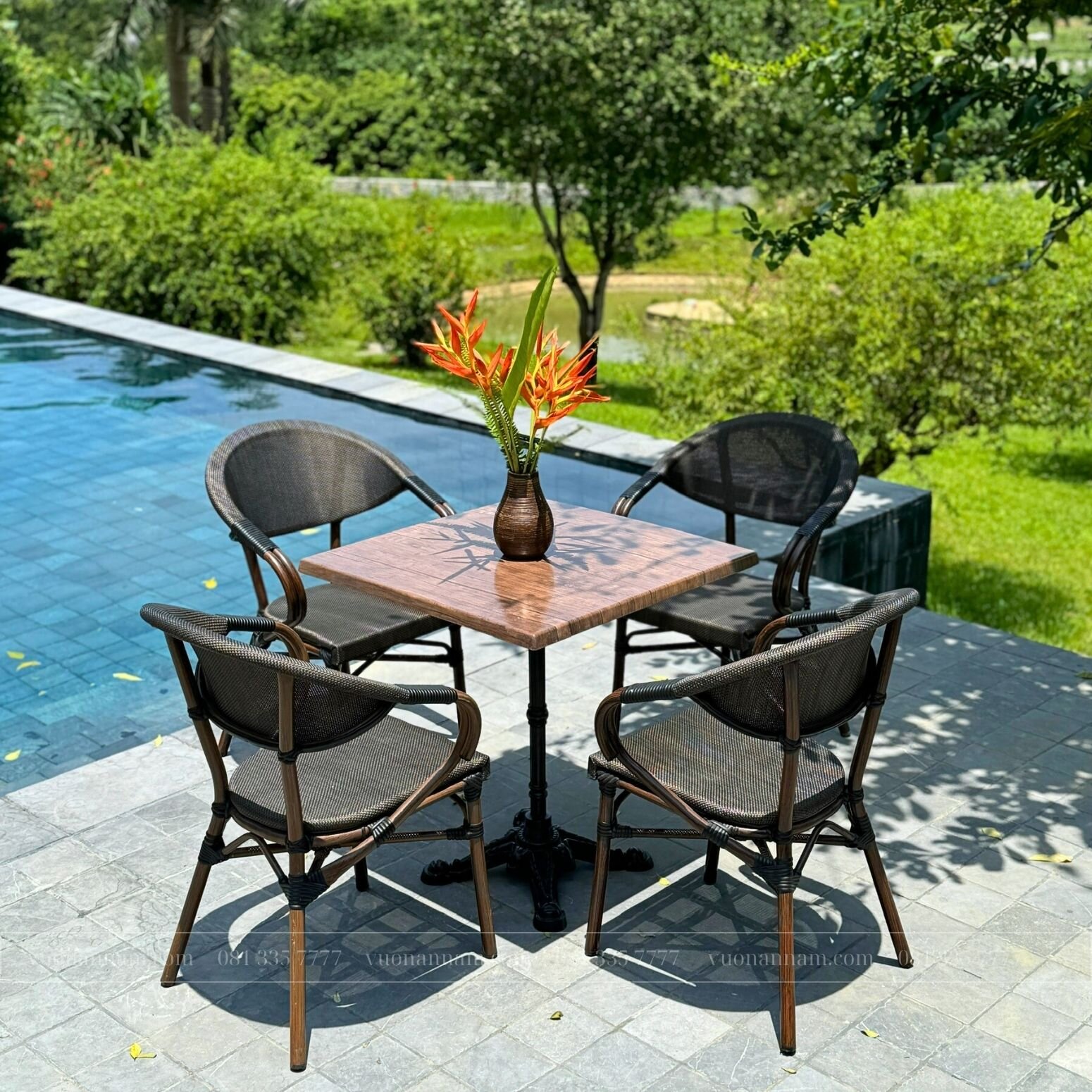 Bàn ghế cafe ngoài trời Starbuck BTL-GC01N - Ảnh 4