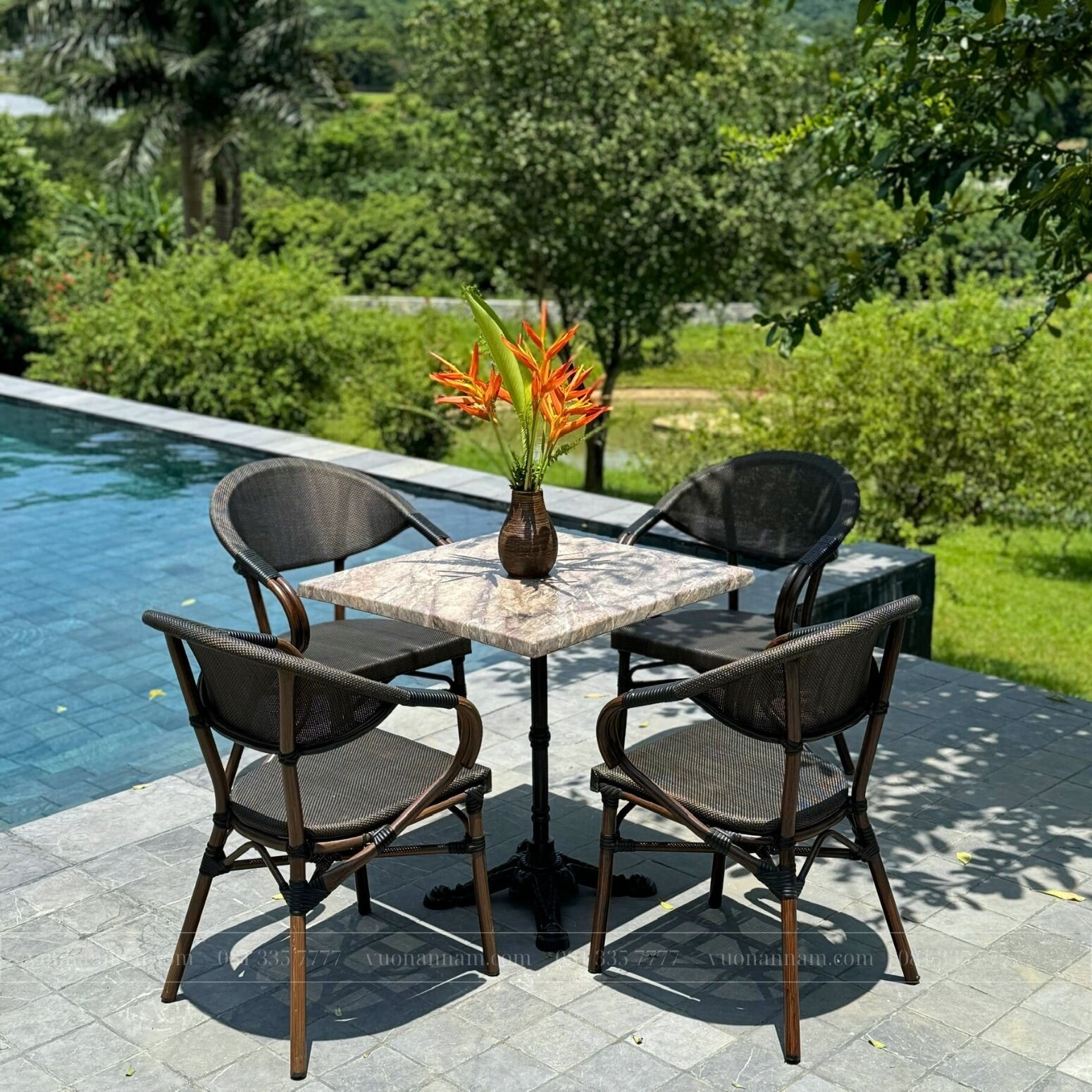 Bàn ghế cafe ngoài trời Starbuck BTL-GC01N - Ảnh 3