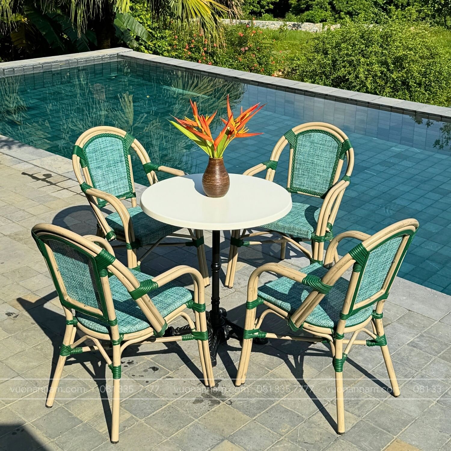 Bộ bàn ghế cafe ngoài trời BTL-GC082