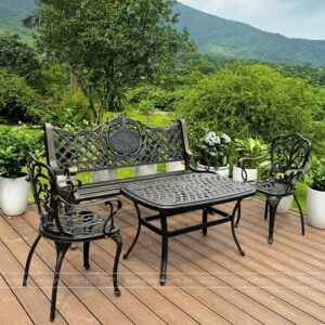 Bộ bàn ghế công viên nhôm đúc CV-06E