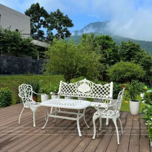 Alternative view of Bộ bàn ghế công viên nhôm đúc CV-06CN