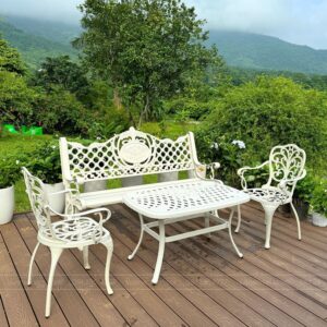 Bộ bàn ghế công viên nhôm đúc CV-06CN