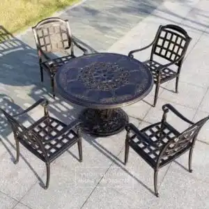 Bộ bàn ghế nhôm đúc cho sân vườn biệt thự