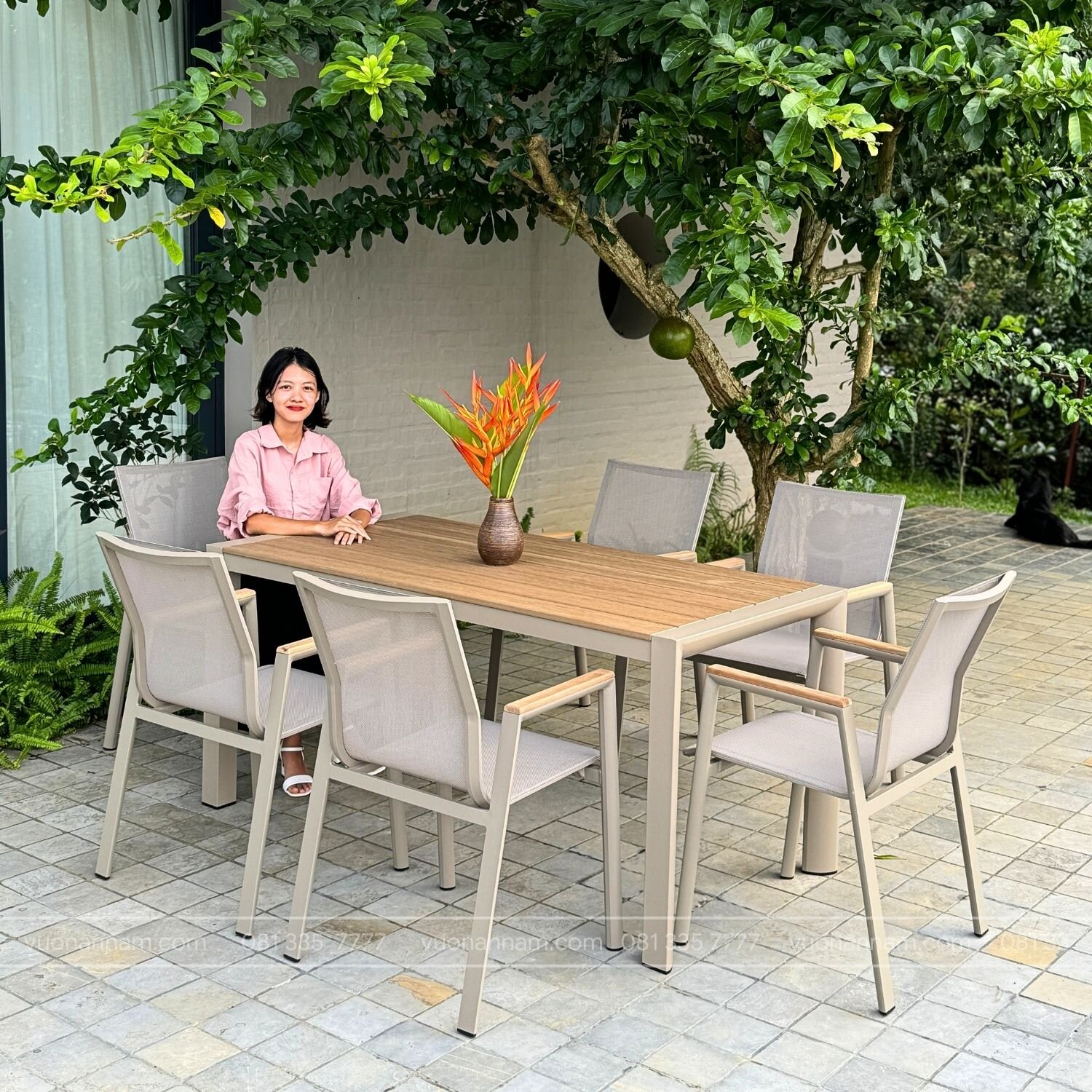 Bộ bàn ghế sân vườn BTL-CNC - Ảnh 4