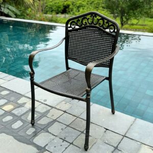 Alternative view of Bộ bàn ghế sân vườn màu nâu 6 ghế BG-05CNM