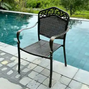 Alternative view of Bộ bàn ghế sân vườn màu nâu 6 ghế BG-05CNM