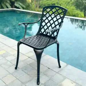 Alternative view of Bộ bàn ghế sân vườn BG21-D90N màu nâu bàn D90cm